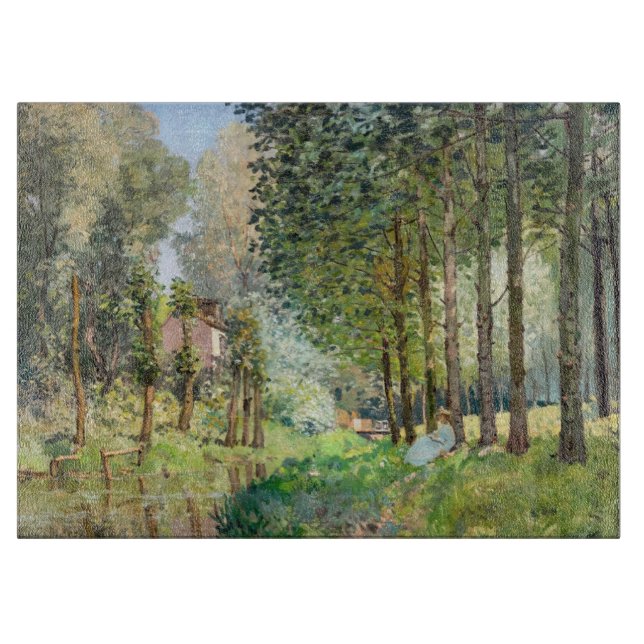 Alfred Sisley - Rest along the Stream Cutting Board (Front)
