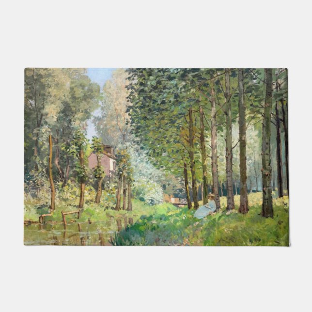 Alfred Sisley - Rest along the Stream Doormat (Front)