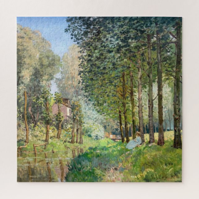 Alfred Sisley - Rest along the Stream Jigsaw Puzzle (Vertical)