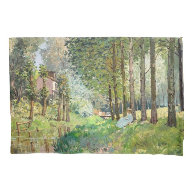 Alfred Sisley - Rest along the Stream Pillowcase (Front)