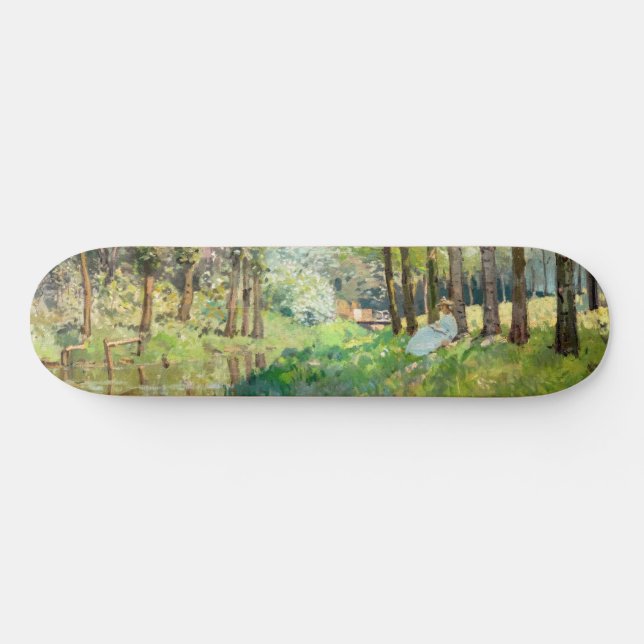 Alfred Sisley - Rest along the Stream Skateboard (Horz)