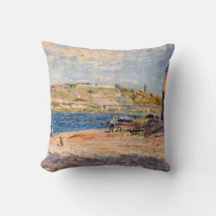 Alfred Sisley - River Banks at Saint-Mammes Cushion
