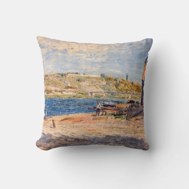 Alfred Sisley - River Banks at Saint-Mammes Cushion (Front)