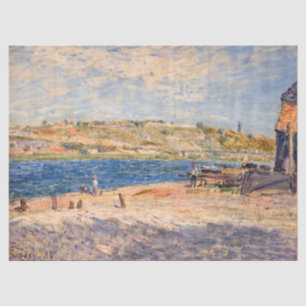 Alfred Sisley - River Banks at Saint-Mammes Tissue Paper