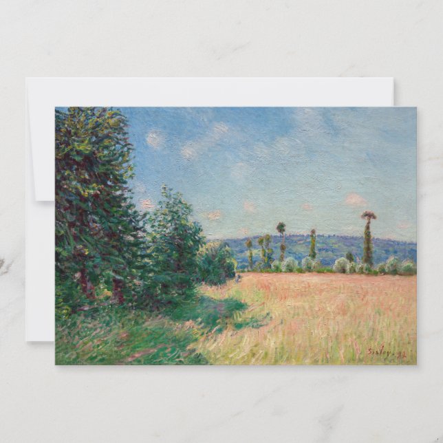 Alfred Sisley - Sahurs Meadows in Morning Sun Thank You Card (Front)