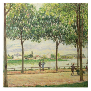 Alfred Sisley   Street of Spanish Chestnut Trees Ceramic Tile