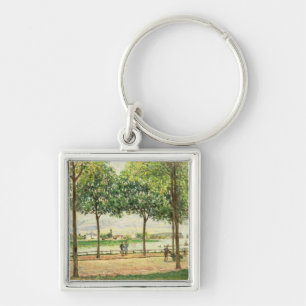 Alfred Sisley Street of Spanish Chestnut Trees Key Ring