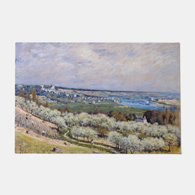 Alfred Sisley - Terrace at Saint-Germain, Spring Doormat (Front)