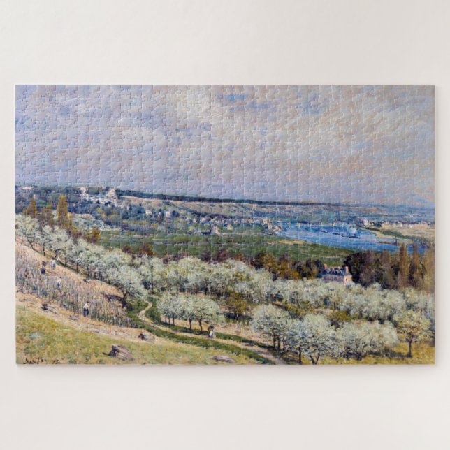 Alfred Sisley - Terrace at Saint-Germain, Spring Jigsaw Puzzle (Horizontal)