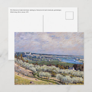 Alfred Sisley - Terrace at Saint-Germain, Spring Postcard