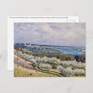 Alfred Sisley - Terrace at Saint-Germain, Spring Postcard