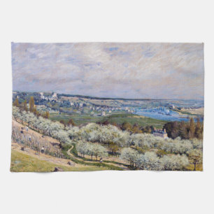 Alfred Sisley - Terrace at Saint-Germain, Spring Tea Towel