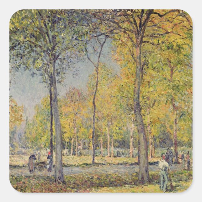 Alfred Sisley | The Bois de Boulogne Square Sticker (Front)