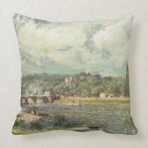 Alfred Sisley The Bridge at Sevres Cushion
