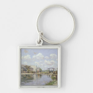 Alfred Sisley   The Canal Saint-Martin, Paris Key Ring