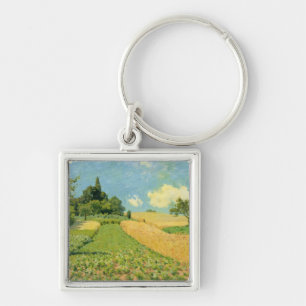 Alfred Sisley   The Cornfield Key Ring