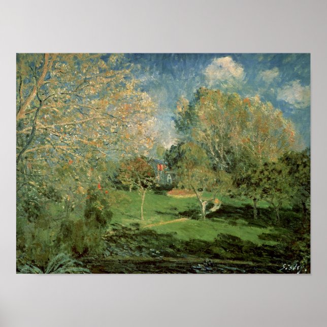 Alfred Sisley | The Garden of Hoschede Family Poster (Front)