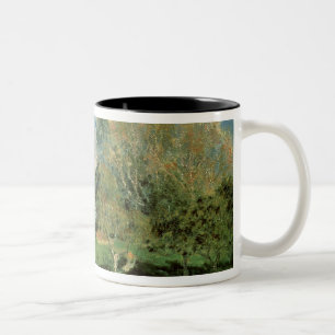 Alfred Sisley   The Garden of Hoschede Family Two-Tone Coffee Mug