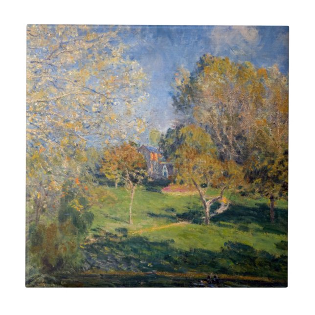 Alfred Sisley - The Garden of Hoschede, Montgeron Ceramic Tile (Front)