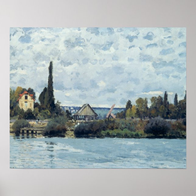 Alfred Sisley | The Seine at Bougival Poster (Front)