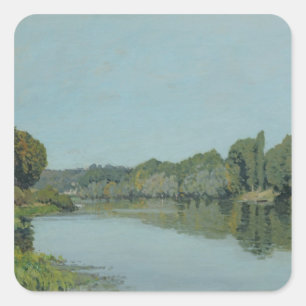 Alfred Sisley The Seine at Bougival Square Sticker