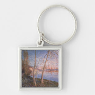 Alfred Sisley   Winter Morning Key Ring