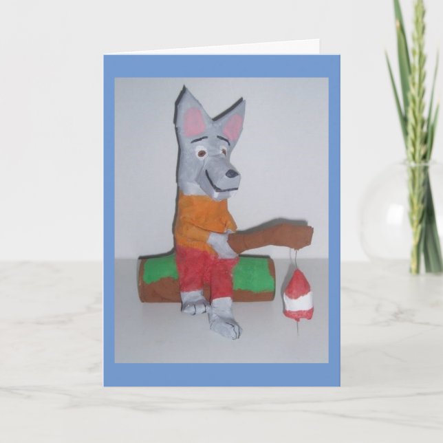 "Alfred the Fisherwolf" Get Well Card (Front)