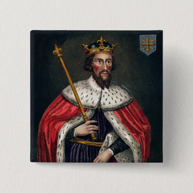 Alfred the Great (849-99), after a painting in the 15 Cm Square Badge (Front)