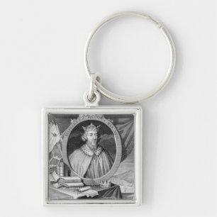 Alfred the Great (849-99) King of Wessex, engraved Key Ring