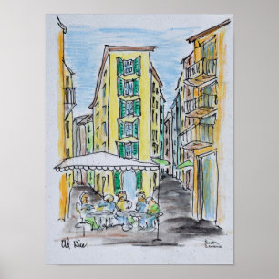 Alfresco Dining in Old Nice   Nice, France Poster