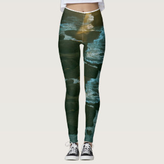 "Algae Green High-Waist Leggings – Stylish and Sus