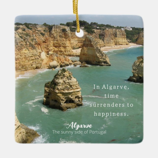 Algarve beach family vacation in Portugal Ceramic Ornament (Front)