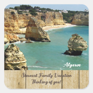 Algarve beach family vacation in Portugal Square Sticker