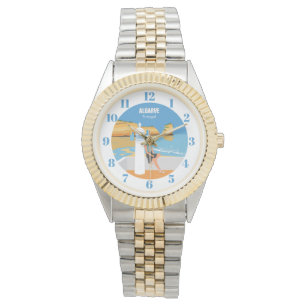 Algarve beach girl travel vintage style watch