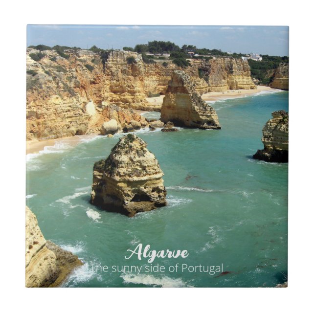 Algarve beach vacation in Portugal Ceramic Tile (Front)