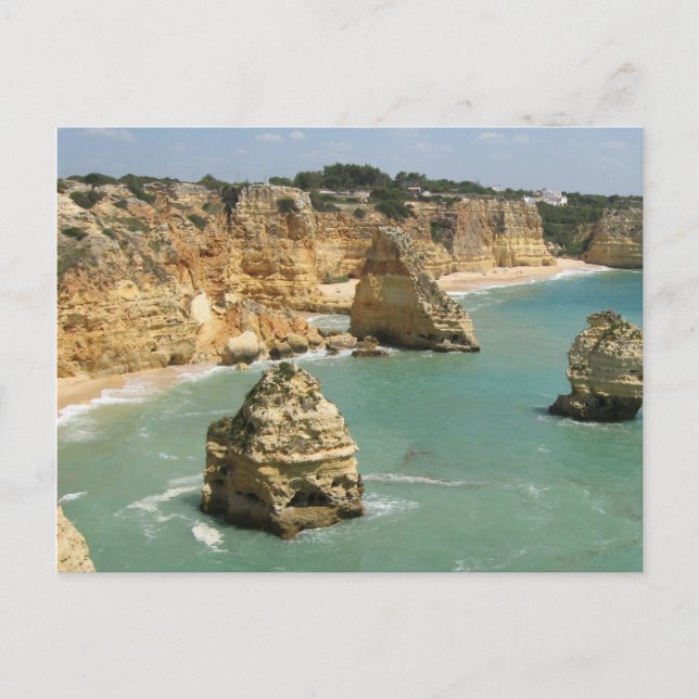 Algarve, Portugal, Benagil beach and cliffs Postcard (Front)
