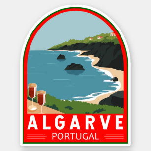 Algarve Portugal Retro Travel Art Vintage