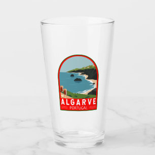 Algarve Portugal Retro Travel Art Vintage Glass