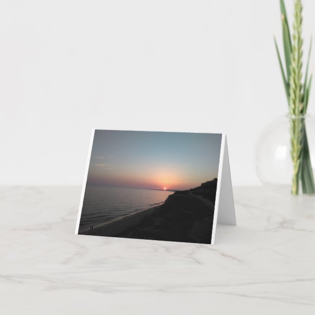 Algarve, Portugal Sunset Holiday Card (Front)