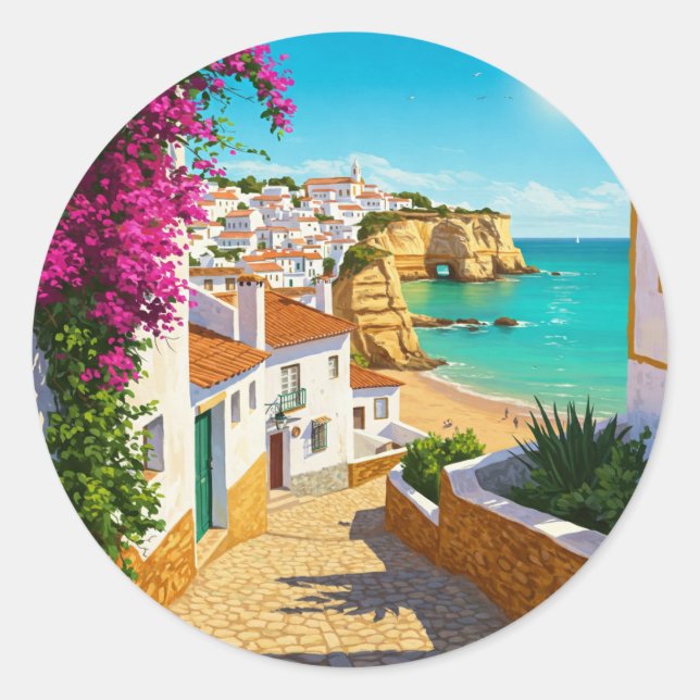 Algarve Portugal Travel Classic Round Sticker (Front)