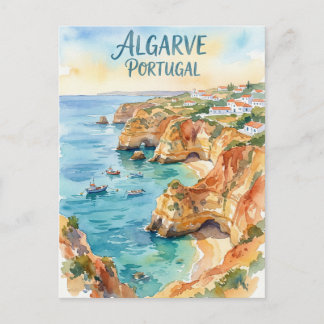 Algarve Portugal water color Postcard