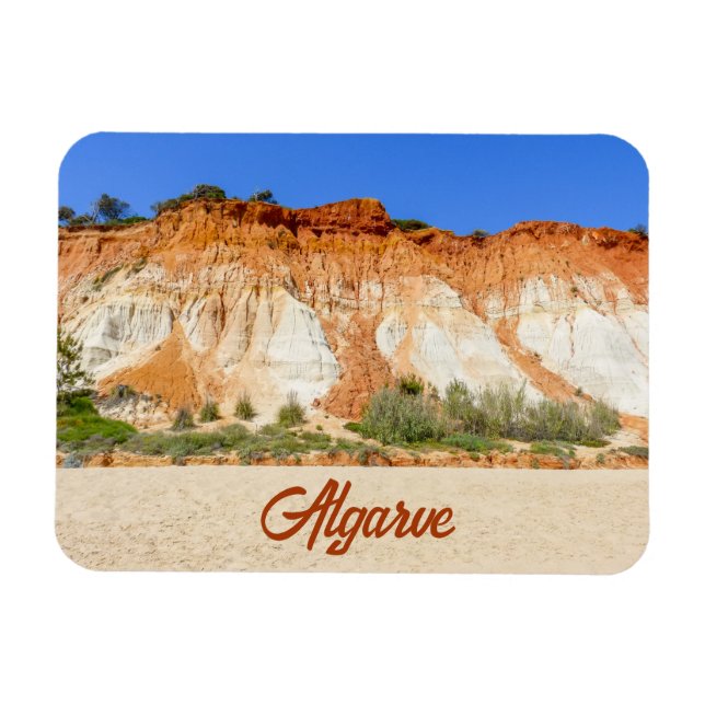 Algarve Praia da Falesia Beach in Portugal Magnet (Horizontal)