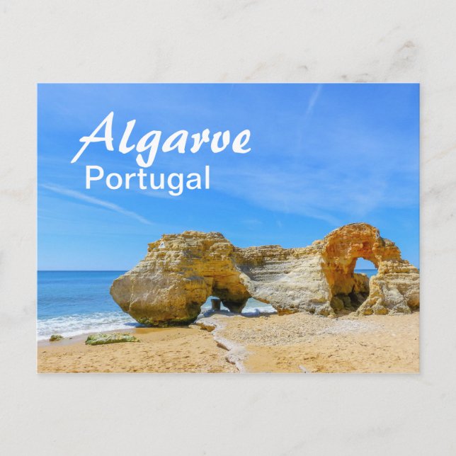 Algarve Rocks on the Beach in Portugal Postcard (Front)