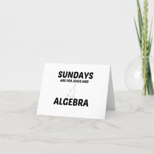 ALGEBRA AND JESUS SUNDAY THANK YOU CARD
