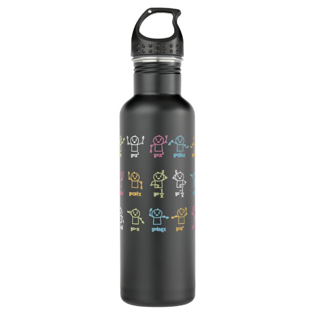 Algebra Dance Funny Graph Figures Math Equation Te 710 Ml Water Bottle (Front)