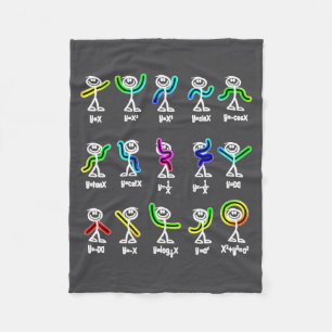 Algebra Dance Funny Graph Figures Math Fleece Blanket