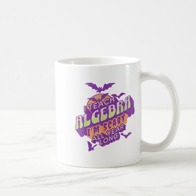 Algebra Teacher Halloween Soky Ghost Math Mathemat Coffee Mug (Right)