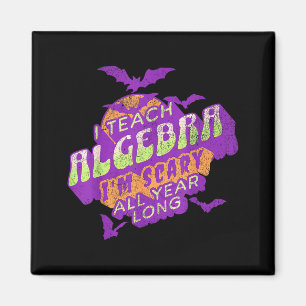 Algebra Teacher Halloween Soky Ghost Math Mathemat Magnet