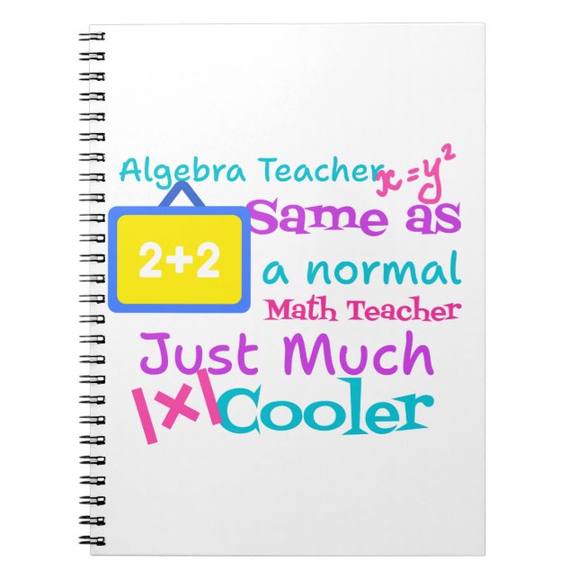 Algebra teacher same as a normal Math teacher  Notebook (Front)