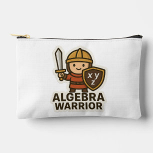 Algebra Warrior Sticker – Cute Math Hero Accessory Pouch
